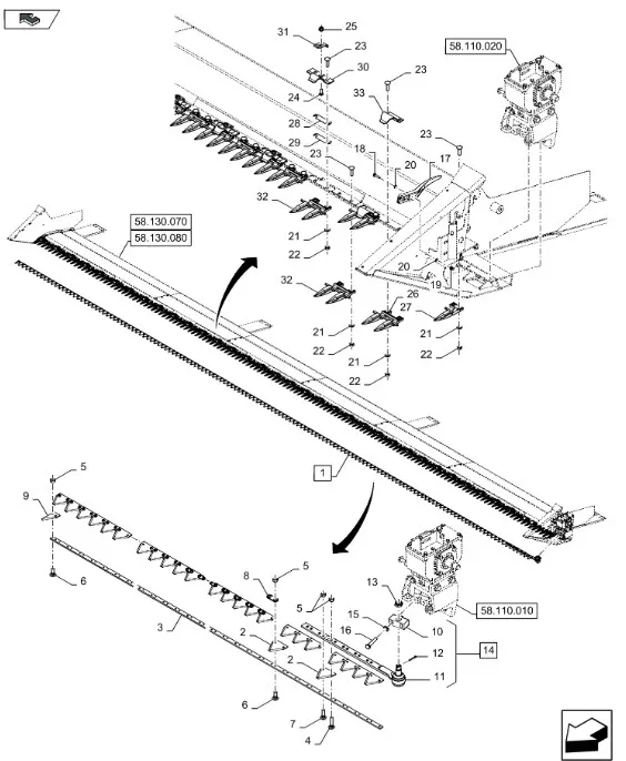 48015043 - блок подрезающих ножей