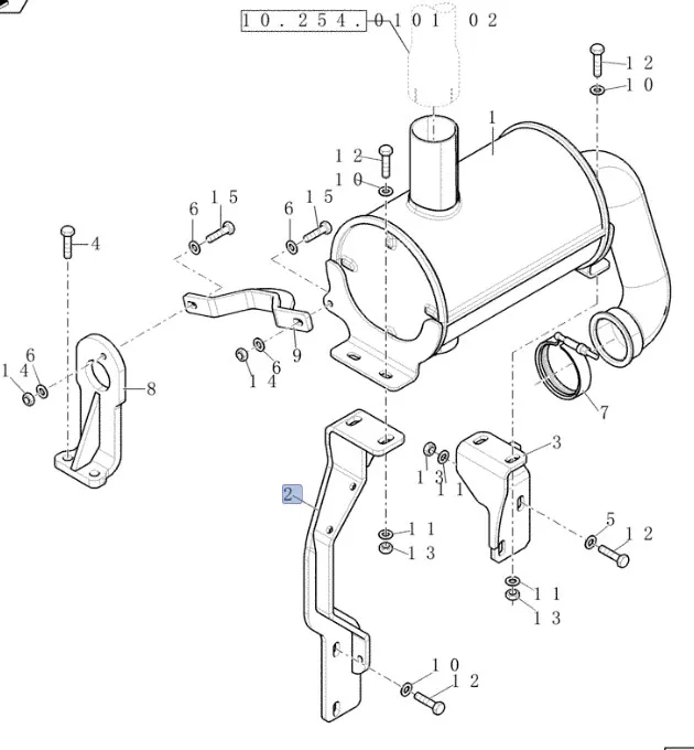 87639182 - Кронштейн глушителя ДВС